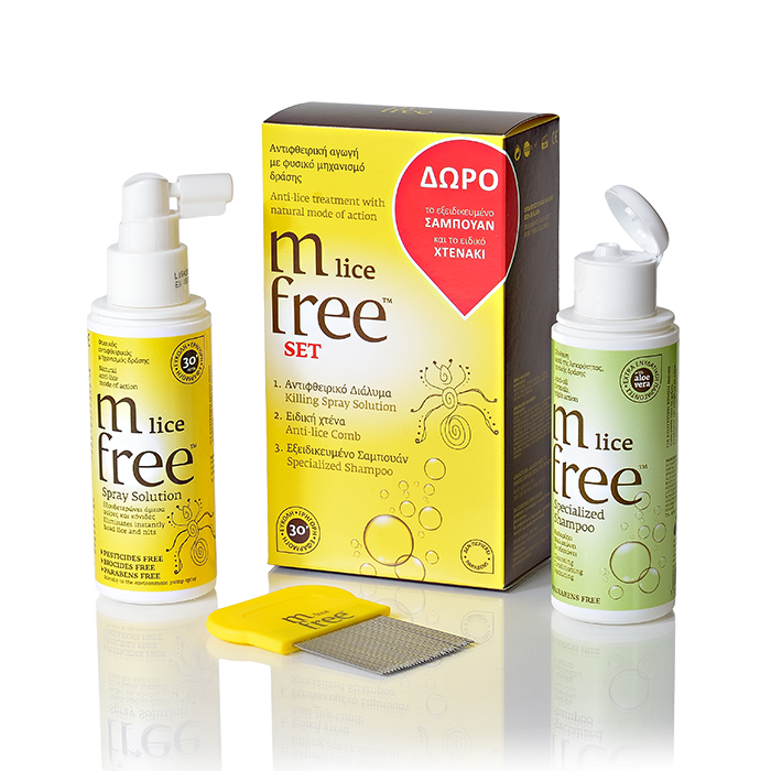 Mfreetm Lice Set Ολοκληρωμένης Αντιφθειρικής Αγωγής