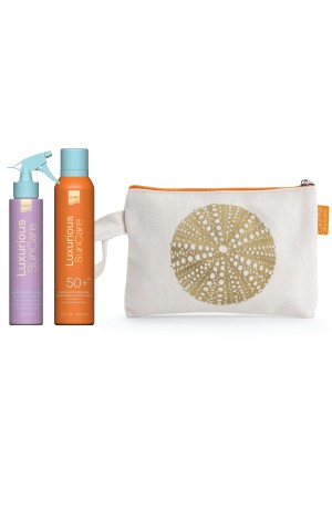 Luxurious SunCare Pack Hair Protection Spray & Antioxidant Sunscreen Invisible Spray SPF50+