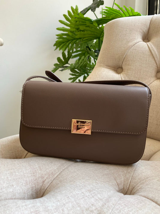 Καφέ τσαντάκι David Jones