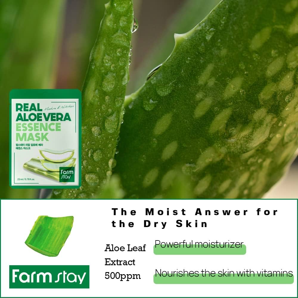 Farmstay Real Aloe Vera Essence Mask 1 τεμάχιο