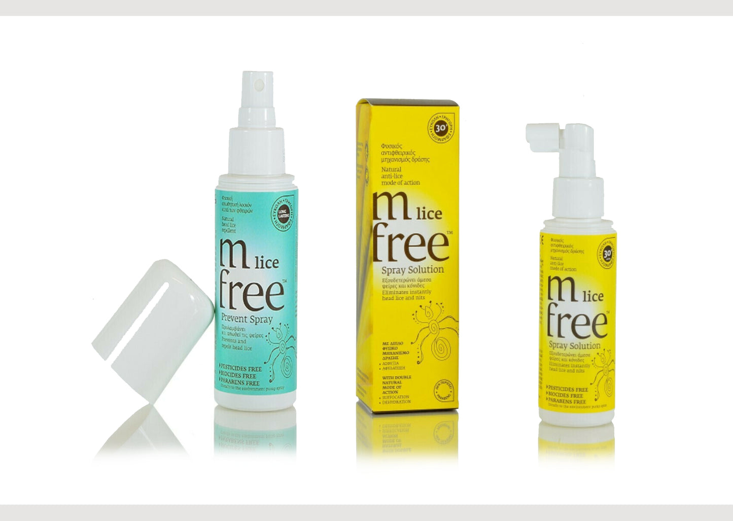 M Free Λοσιόν σε Spray για Πρόληψη & Αντιμετώπιση Ενάντια στις Ψείρες Lice για Παιδιά 2τμχ