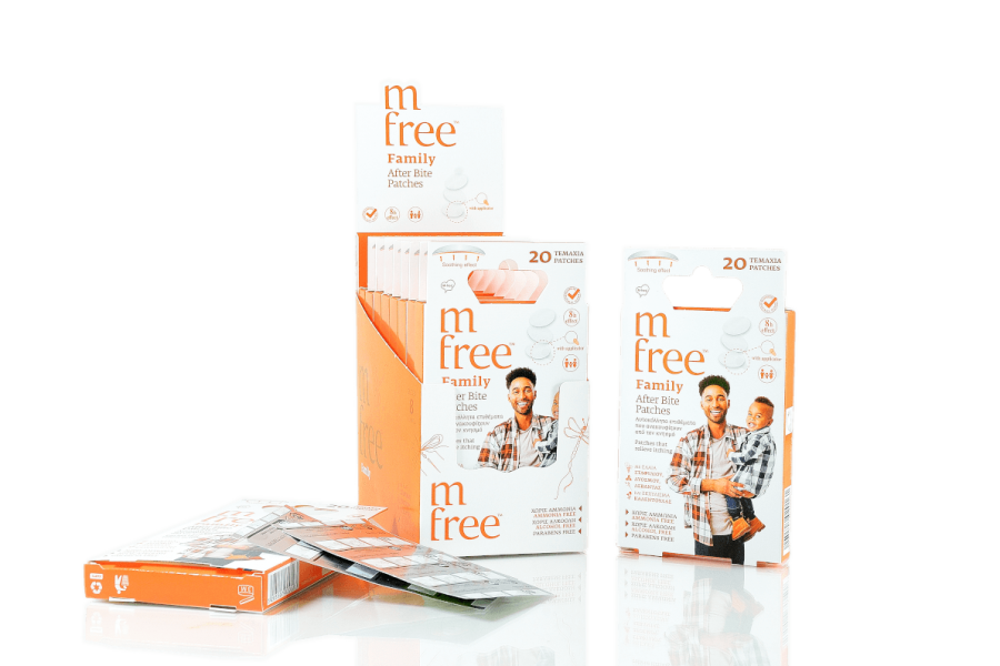 Mfreetm Καταπραϋντικά Αυτοκόλλητα Με Έλαια Σταφυλιού, Δυόσμου, Λεβάντας