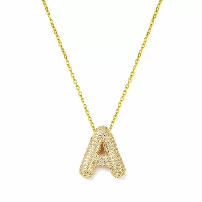 Κολιέ Από Ατσάλι Επιχρυσωμένο Με Ελληνικά Μονόγραμματα (ΑΛΦΑ)