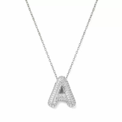 Κολιέ Από Ατσάλι Με Λατινικά Μονόγραμματα Crystal Balloon