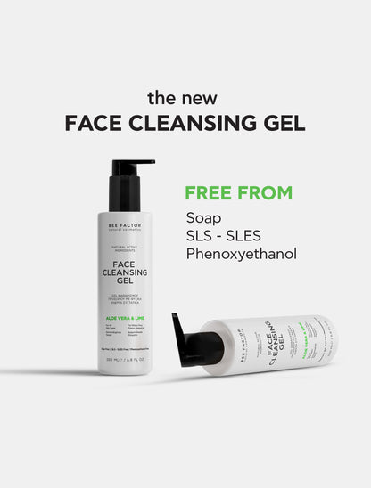BEE FACTOR Cleansing Gel Καθαρισμού Aloe Vera & Lime, 200ml Cleansing Gel