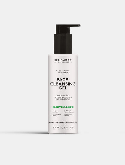 BEE FACTOR Cleansing Gel Καθαρισμού Aloe Vera & Lime, 200ml Cleansing Gel