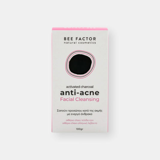 BEE FACTOR Anti-Acne Detox Soap Με Ενεργό Ανθρακα, 100gr Soap