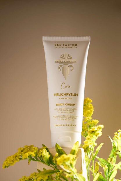 GREEK REMEDIES | ΚΡΕΜΑ ΣΩΜΑΤΟΣ ΜΕ ΕΚΧΥΛΙΣΜΑ ΕΛΙΧΡΥΣΟΥ ΚΡΗΤΗΣ – 200ML