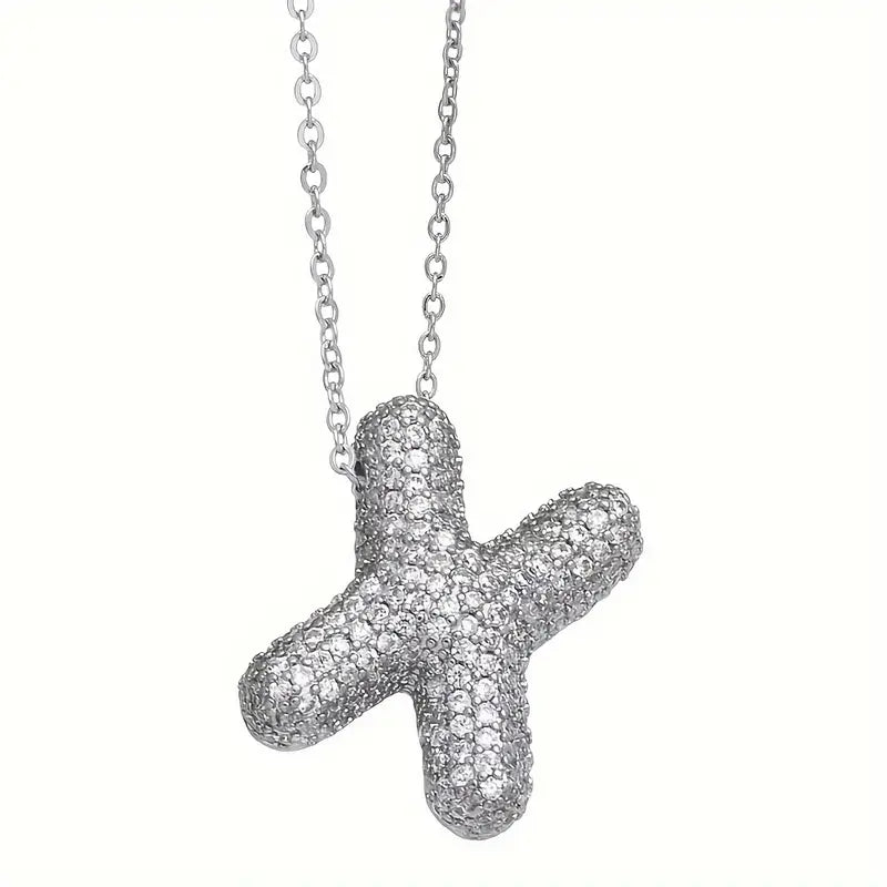 Κολιέ Από Ατσάλι Με  Μονόγραμμα Crystal Balloon