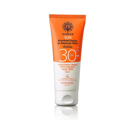 Sun Sunscreen Face Cream Organic Aloe Vera Spf30 50Ml